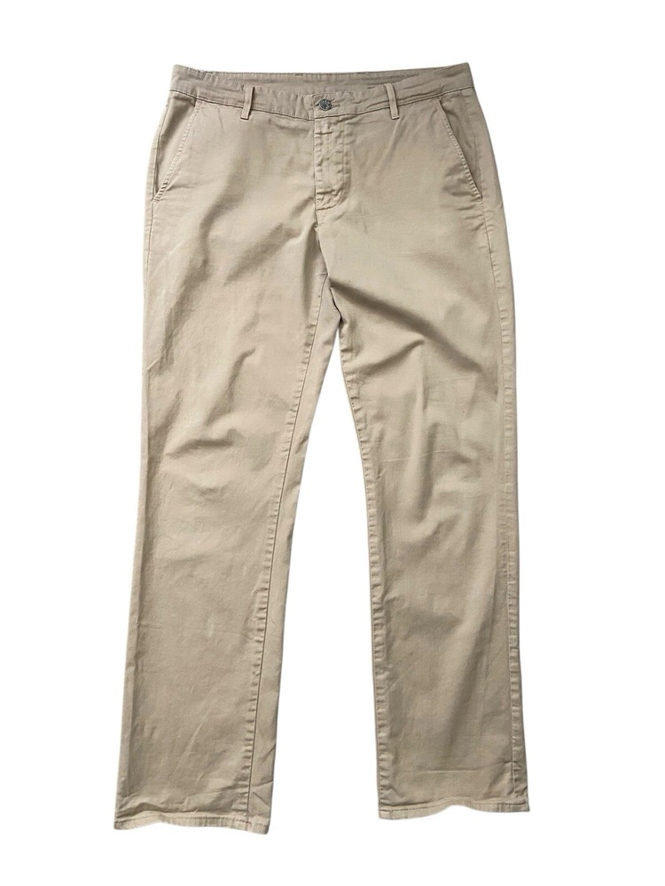 AG Adriano Goldschmied Standard Issue Khaki Pant Mens 33x32 Beige Straight Leg