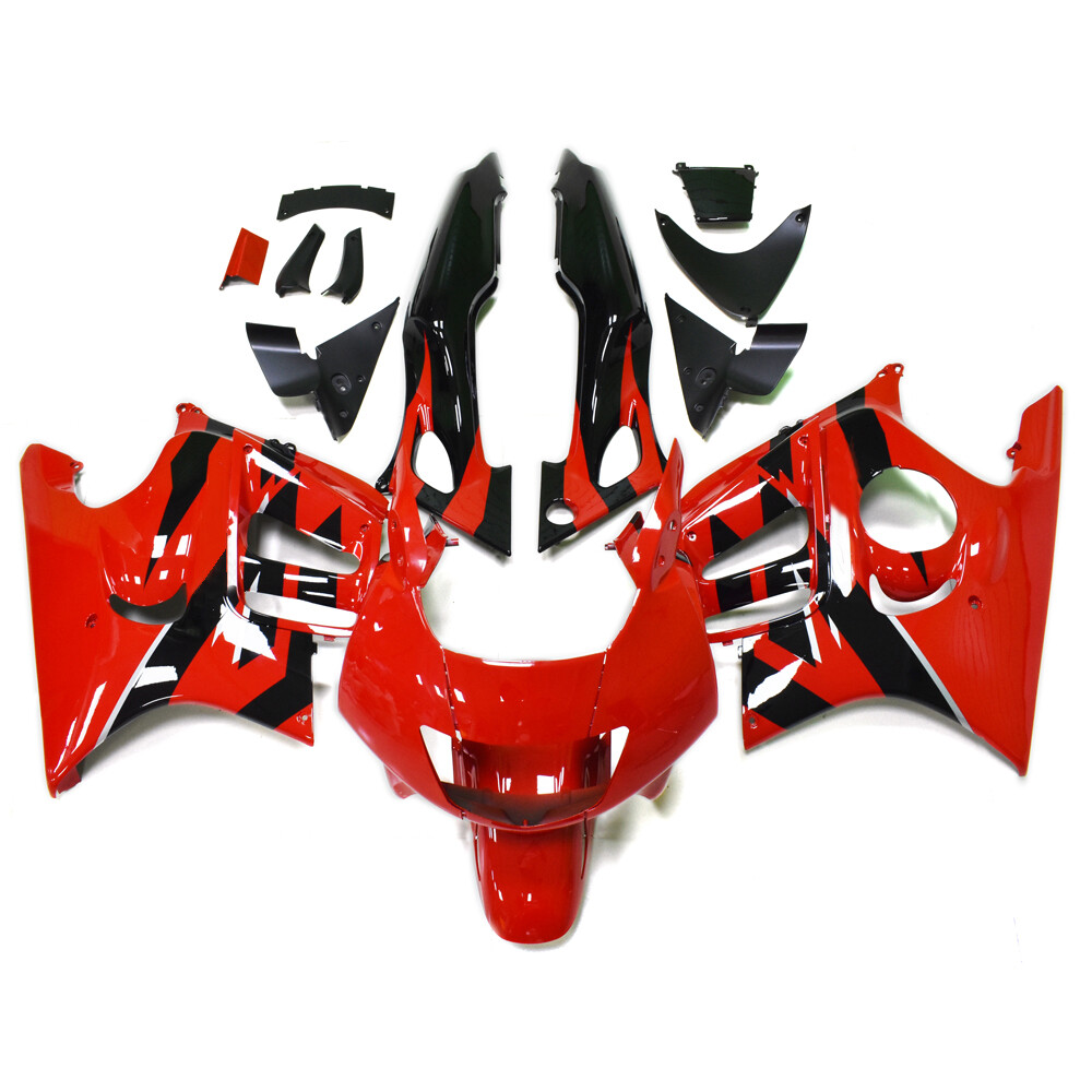 Injection Red Black Fairing Kit for 1997 1998 Honda CBR600F3 97 98 ABS Bodywork