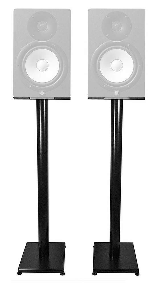 Rockville 37” Black Steel Studio Monitor Speaker Stands For Yamaha HS7i Monitors