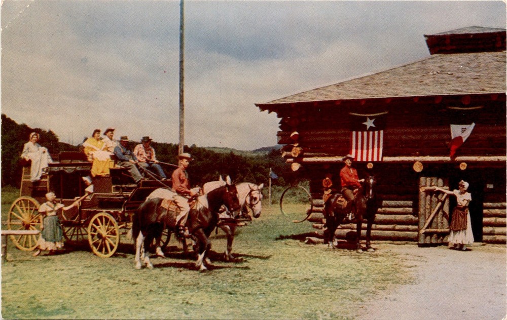 FRONTIER TOWN, N.Y., Schroon Lake, Route 9, Adirond Postcard