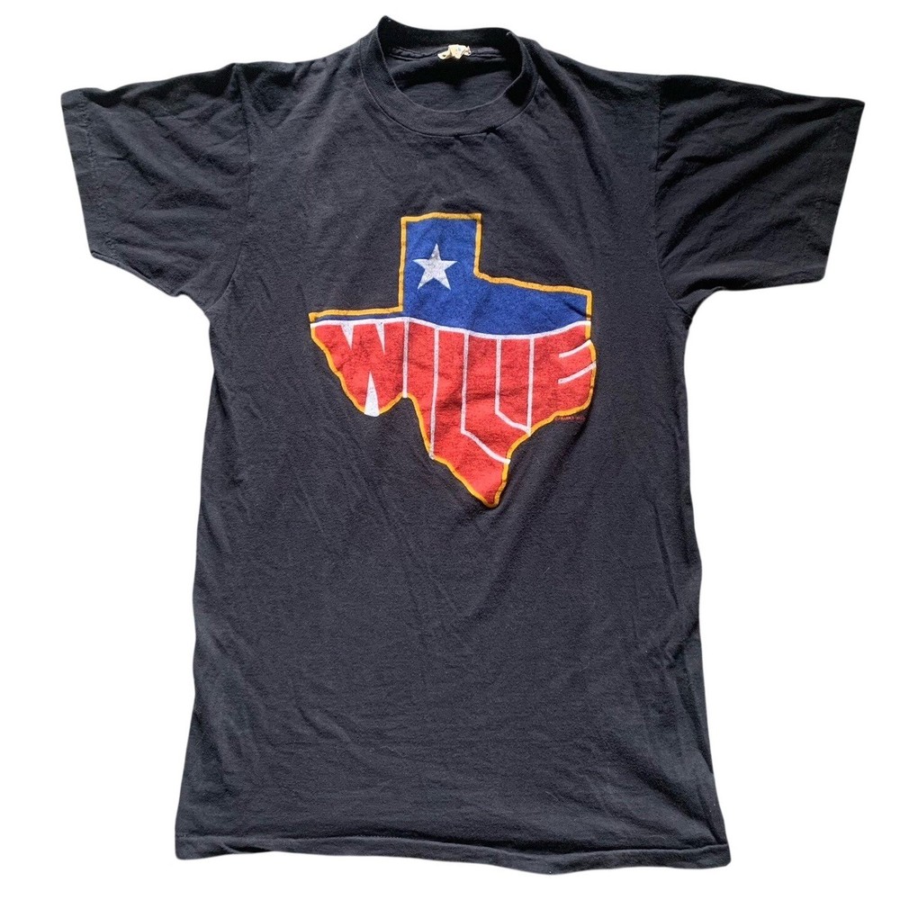 Vintage 80s Willie Nelson Tour T-Shirt MEDIUM 1984 Texas Country Single Stitch