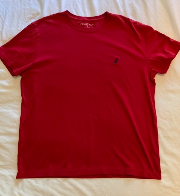 Men's Nautica XL Red Cotton t-shirt Short Sleeve