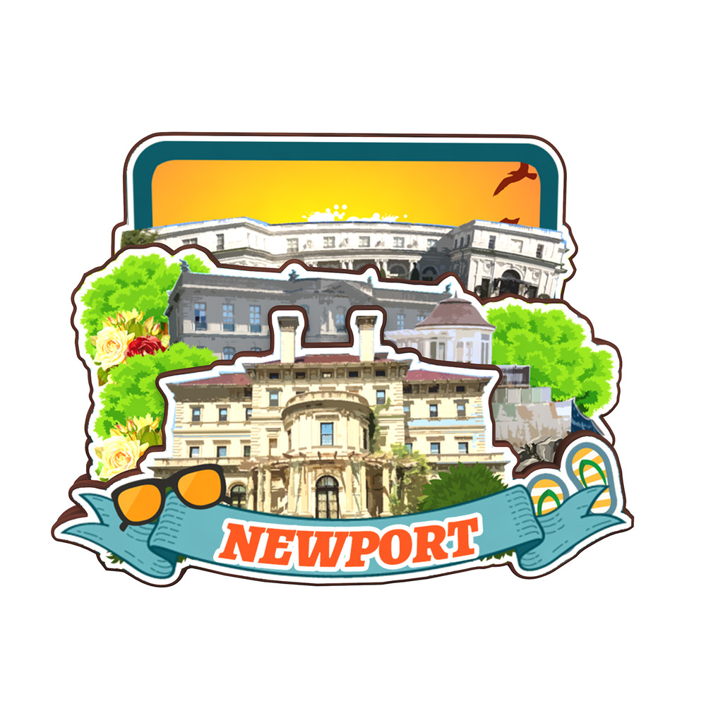 Newport Rhode Island USA Refrigerator magnet 3D travel souvenirs wood
