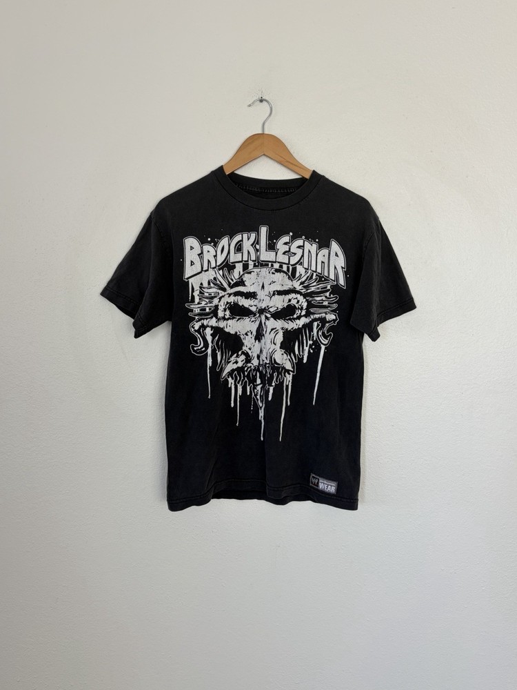Y2K WWE Brock Lesnar Carnage Used T-Shirt Wrestling Faded Grunge Medium