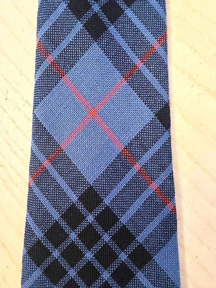 Vintage MACKAY 100% Pure Wool Weathered Tartan Mens Tie