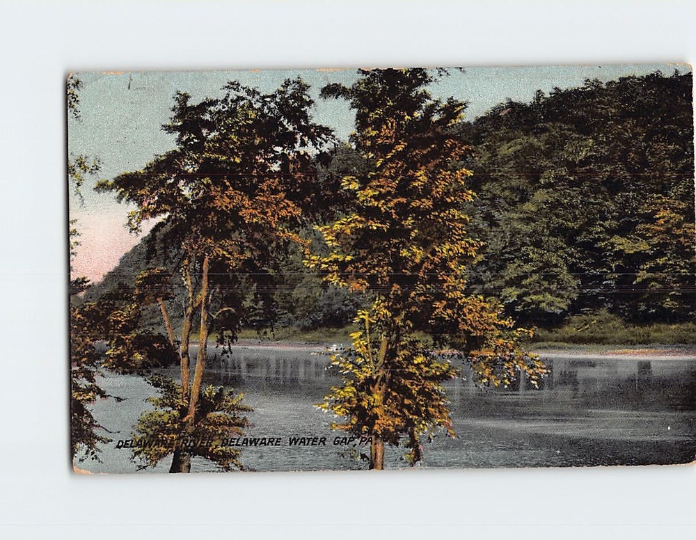 Postcard Delaware River Delaware Water Gap Pennsylvania USA