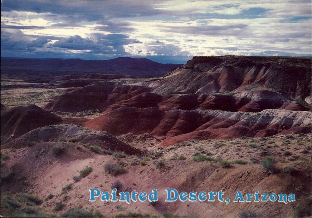 Arizona Painted Desert rock formations Petrified Forest ~ unused postcard sku137
