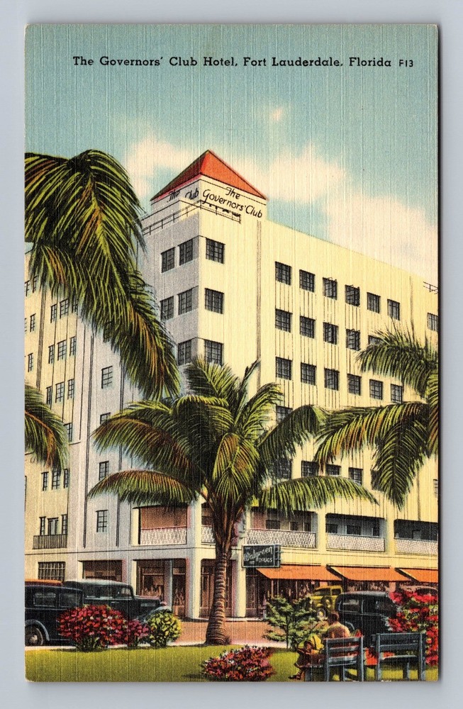 Fort Lauderdale FL-Florida The Governors Club Hotel Vintage Postcard Standard