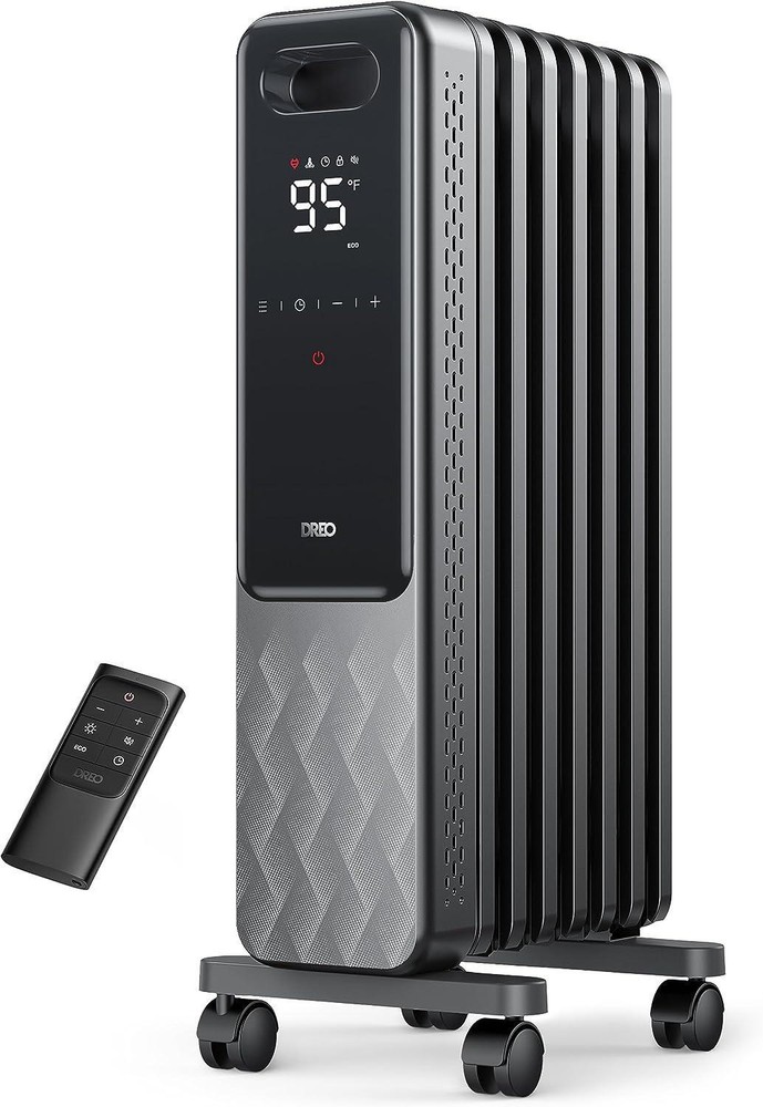 Dreo Oil Filled Radiator Electric Radiant Heater 1500w Timer Thermostat 4 Modes