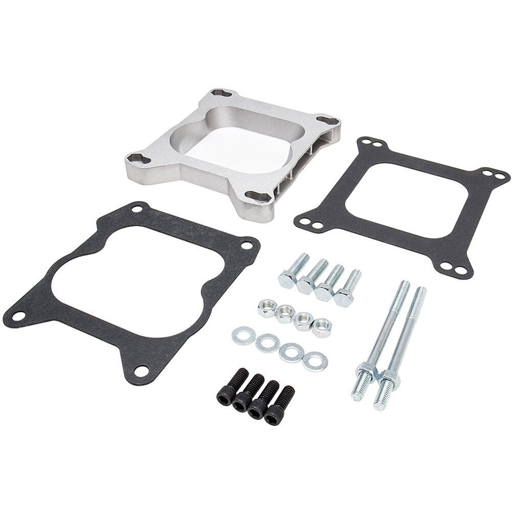 Edelbrock Holley Square Bore to Quadrajet Carburetor Adapter 4 Brl SB Chevy BBC