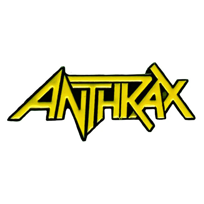 Embossed Enamel Lapel Pin Badge - Anthrax Logo Icon NEW