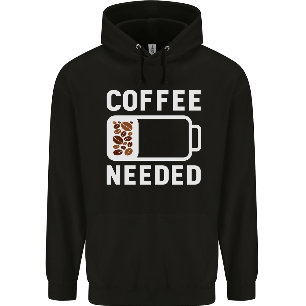 Coffee Needed Funny Addict Mens 80% Cotton Hoodie