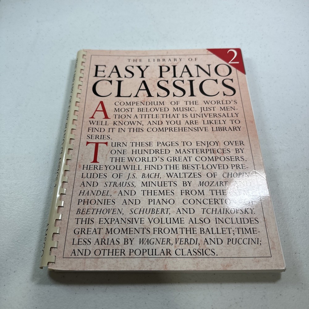 Library of Easy Piano Classics 2 | Over 100 Masterpieces Songbook by Bach, M...