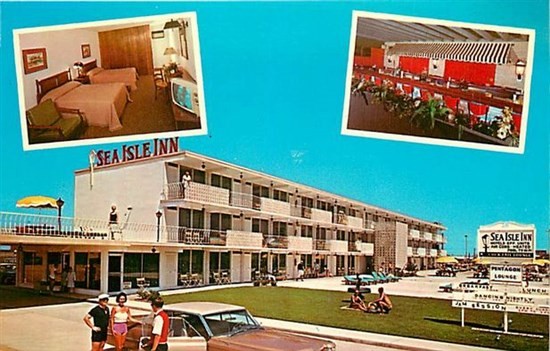 NJ, Sea Isle City, New Jersey, Sea Isle Inn, Multi View, Dexter Press No 25057-C