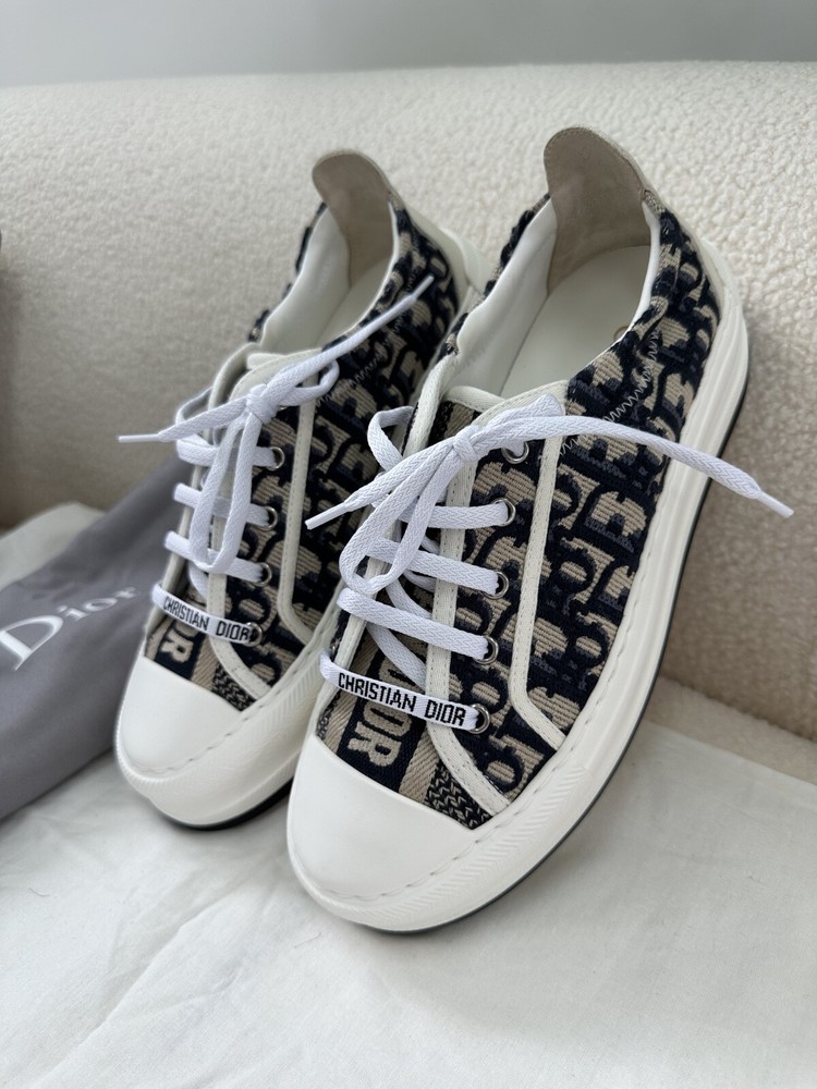 Dior Monogram Walk N Dior Sneakers in Blue Size 38
