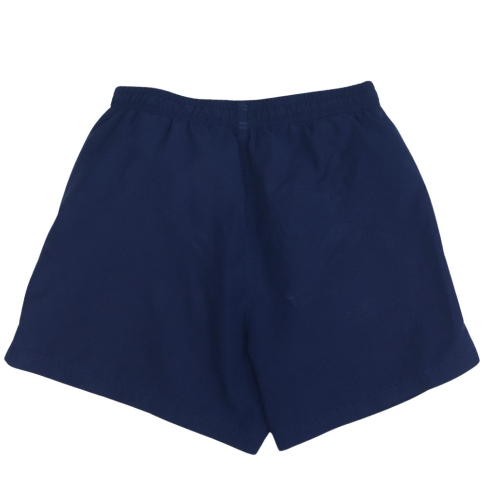 Adidas Mens Shorts Navy Blue Nylon Elastic Waist Pockets Embroidered Logo S