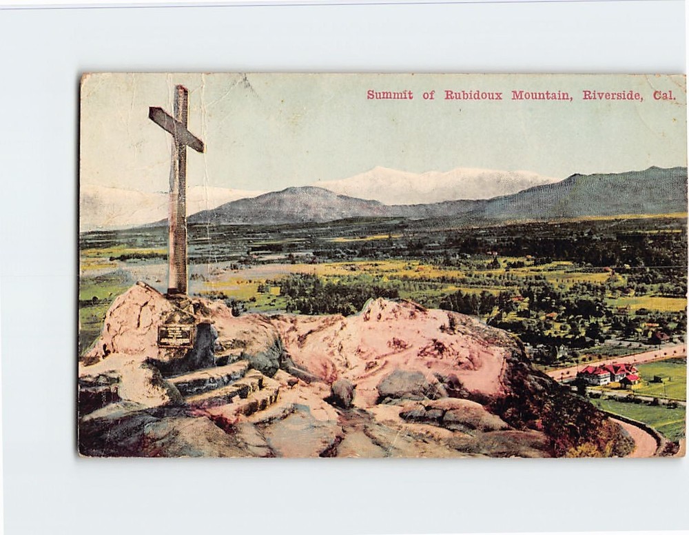 Postcard Summit of Rubidoux Mountain Riverside California USA