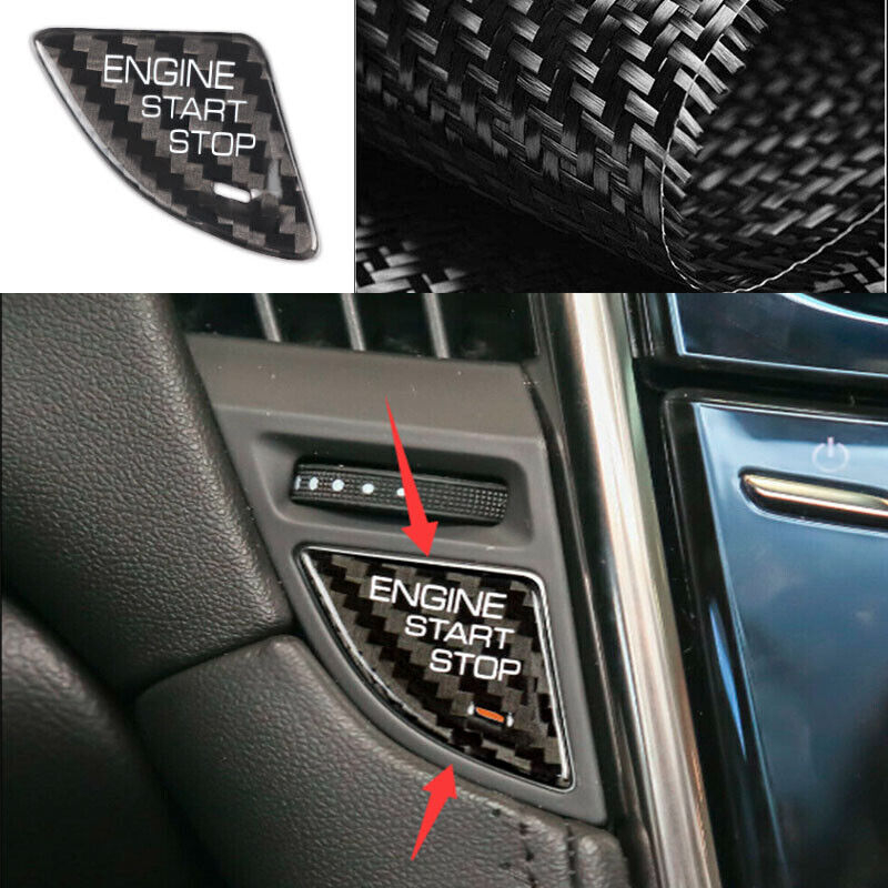 Carbon Fiber Frame Cover Trim for Cadillac ATS 2013-2019 One-Click Startup