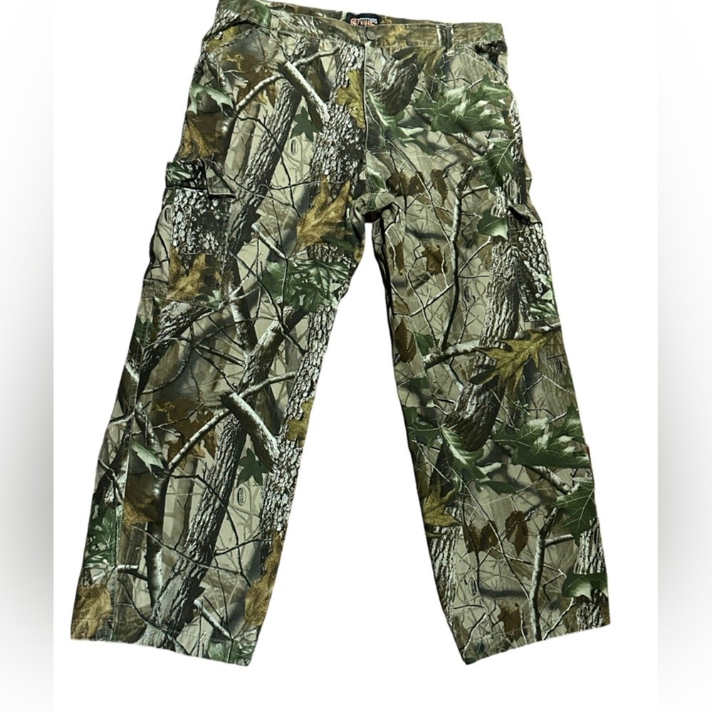 Outfitters Ridge RealTree Hardwood Camo Cargo Pants Men XL 100% Cotton Durable Comfort Fit