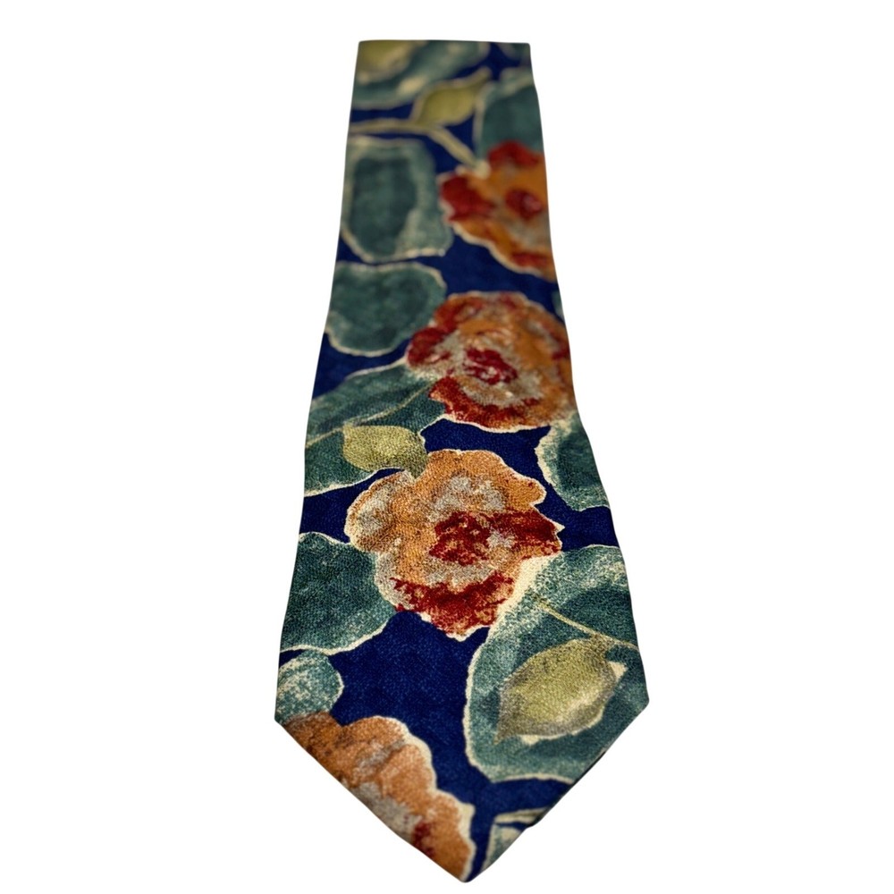 Vintage Polo Ralph Lauren Silk Tie Made by Hand Floral Hawaiian Made in USA