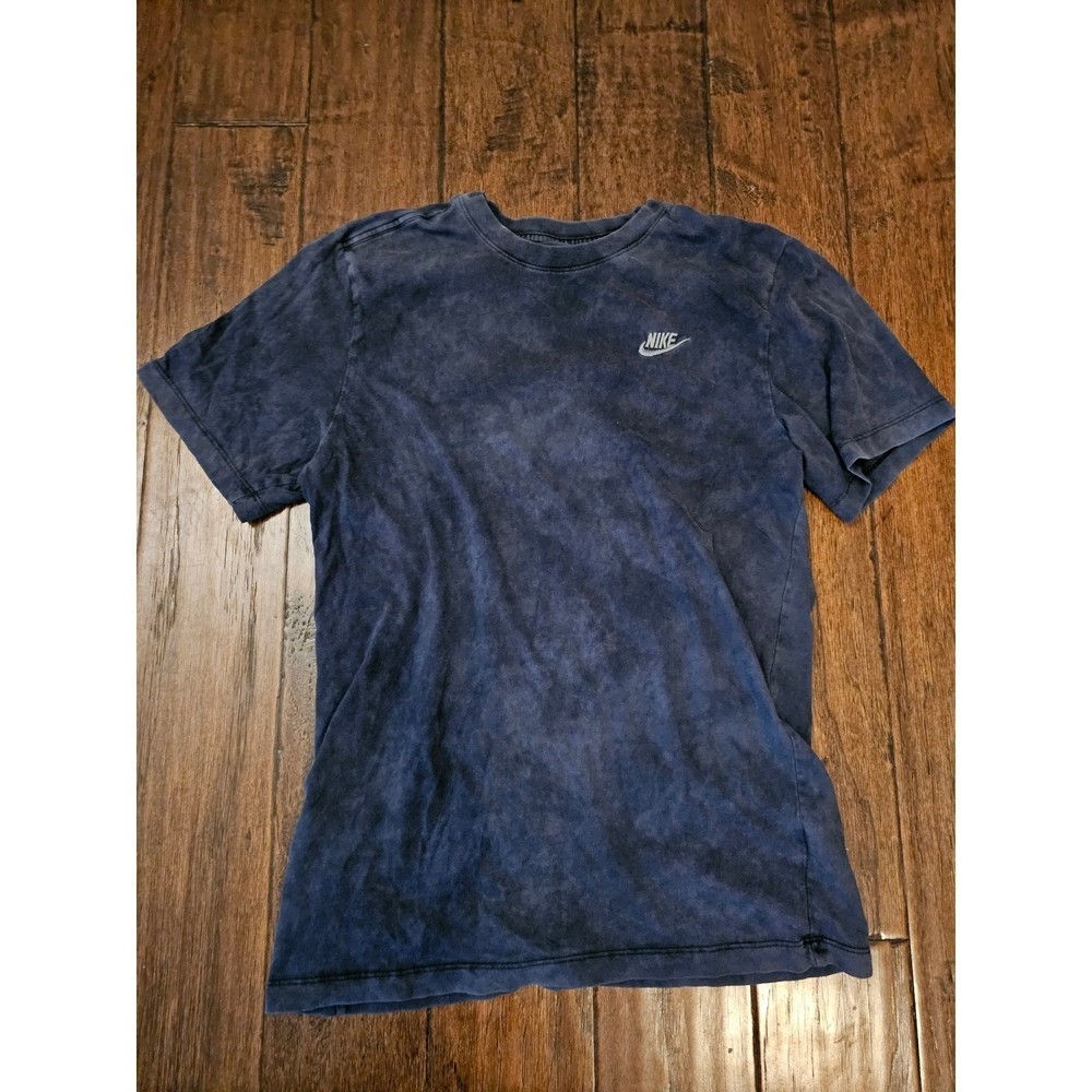 Nike Streetwear Acid Wash T-Shirt Mens Black Faded Embroidered Logo Gorpcore S