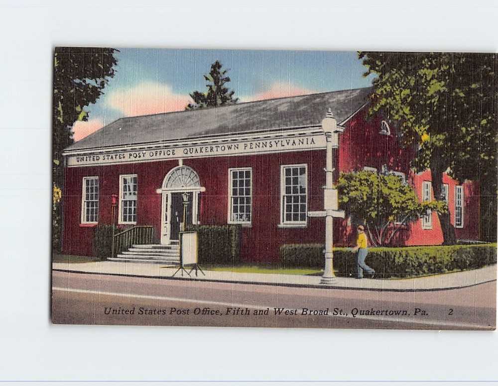 Postcard United States Post Office Quakertown Pennsylvania USA