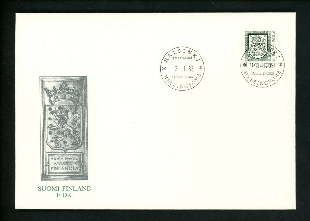 Postal History Finland FDC #631 Lion Definitive 1983