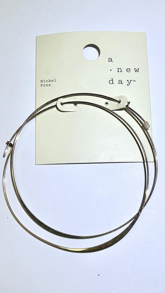 A New Day Women's Gold  Hoop Earrings Nickel Free