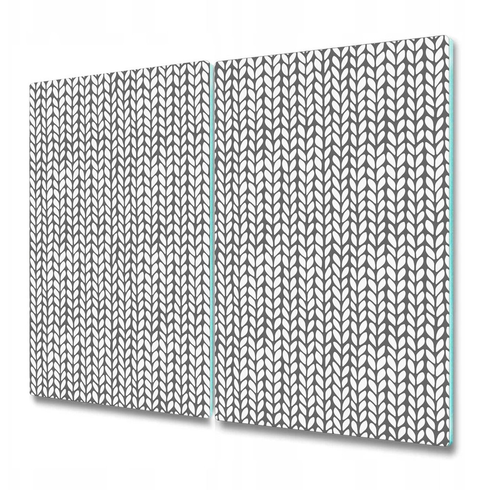 Tempered Glass Chopping Cutting Board Knit Herringbone design Modern 2x30x52