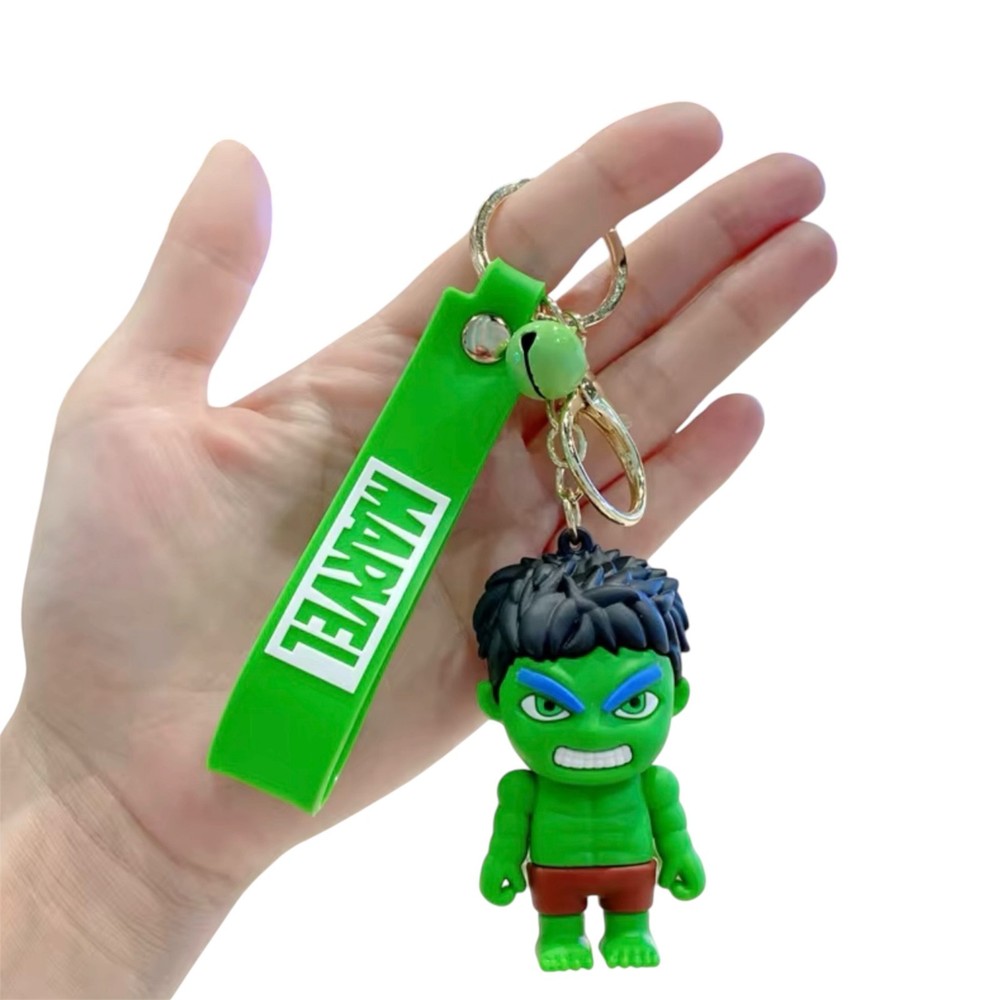 Incredible Hulk Rubber &  Metal Keychain Marvel New! Fast Shipping!