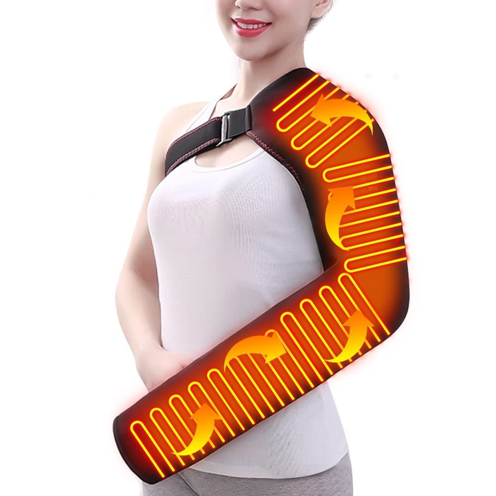 Heated Shoulder Arm Hand Wrap for Pain Relief Ultra Long Wrist Support