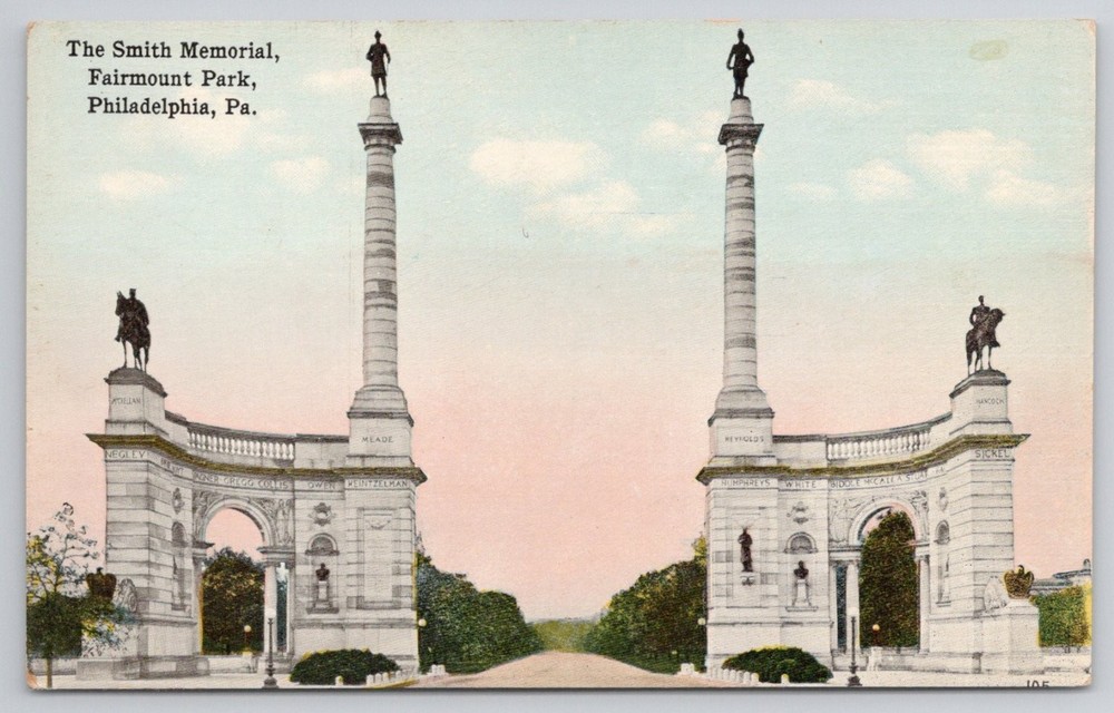 Smith Memorial Fairmount Park Philadelphia PA Divided Back Postcard