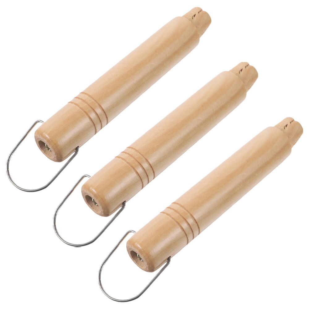 3pcs Replacement Saucepan Handle Milk Pan Handle Wooden Small Pan Handle