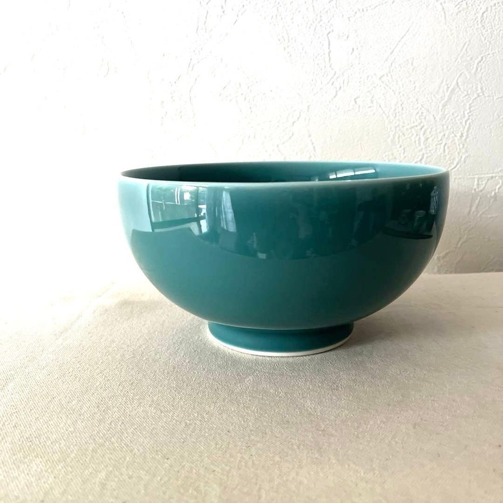 Hakusan Pottery Celadon Bowl 17.5cm Unused Natural Color Kitchen Dish