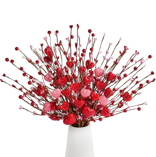 Pcs Heart Berries,Valentines Day Picks,1Inch Valentines 6 Valentine's Day