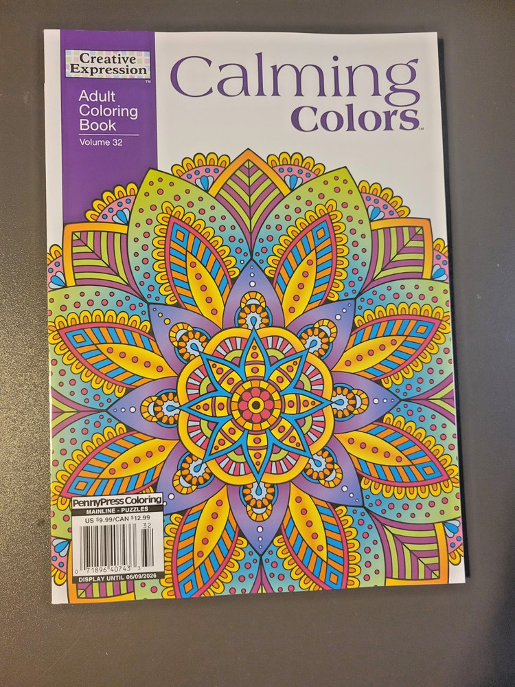 Calming Colors by Creative Expressions - Adult Coloring Book - Volume 32 - New!