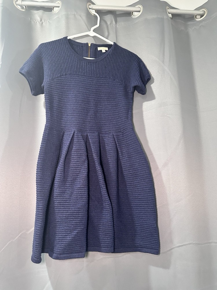 Shoshanna Short Dress, Half Sleeve, Navy Blue Size: M