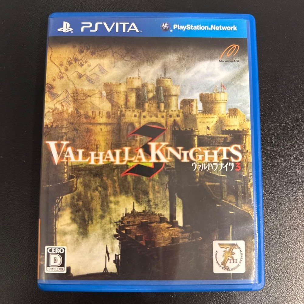 VALHALLA KNIGHTS 3 Sony PlayStation PS Vita Used Tested Japanese ver with Case