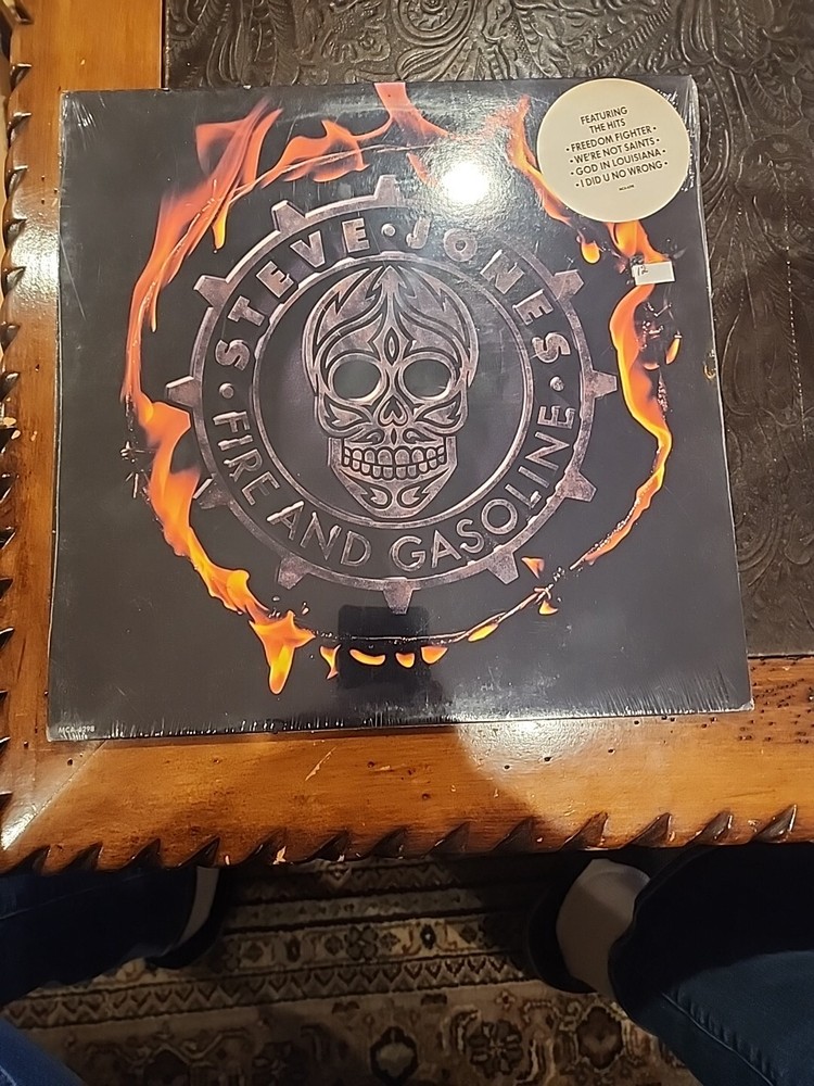 Steve Jones Fire and Gasoline Vinyl 33 RPM LP Sealed Hype Sticker