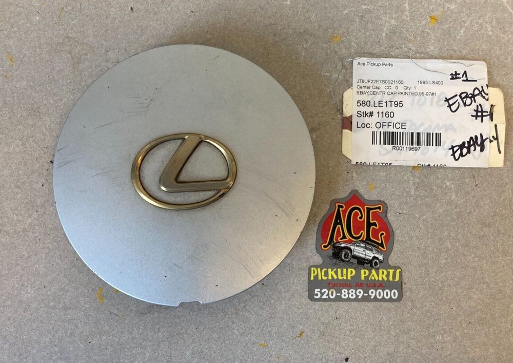 95-97 Lexus LS400 16x7 OEM Stock Painted Alloy Wheel Center Cap GOLD EMBLEM