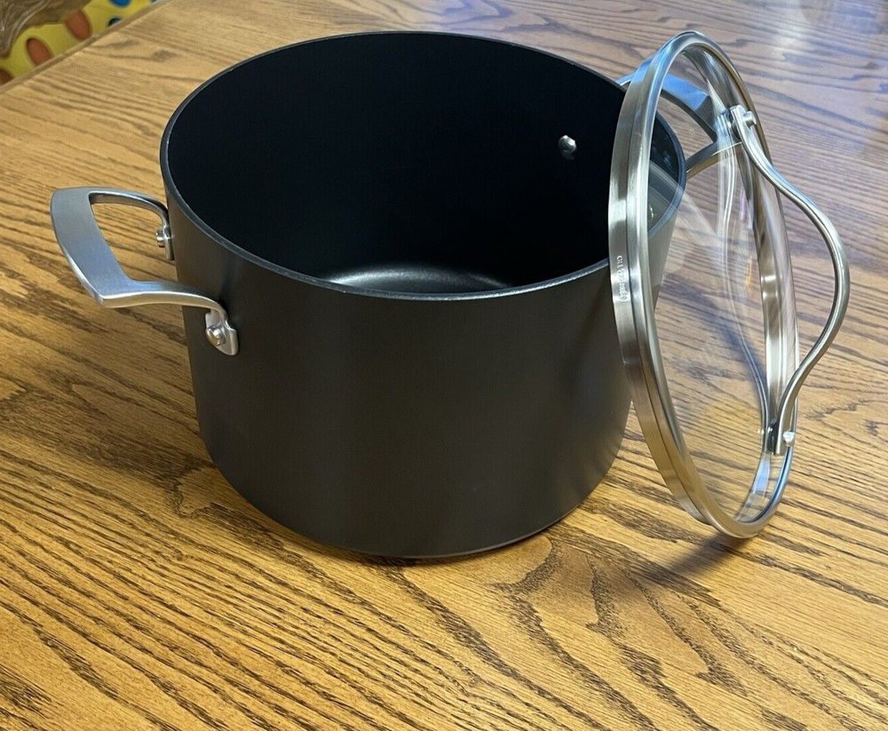 Kirkland Signature 8 qt Nonstick Anodized Stockpot & Stainless Lid EUC