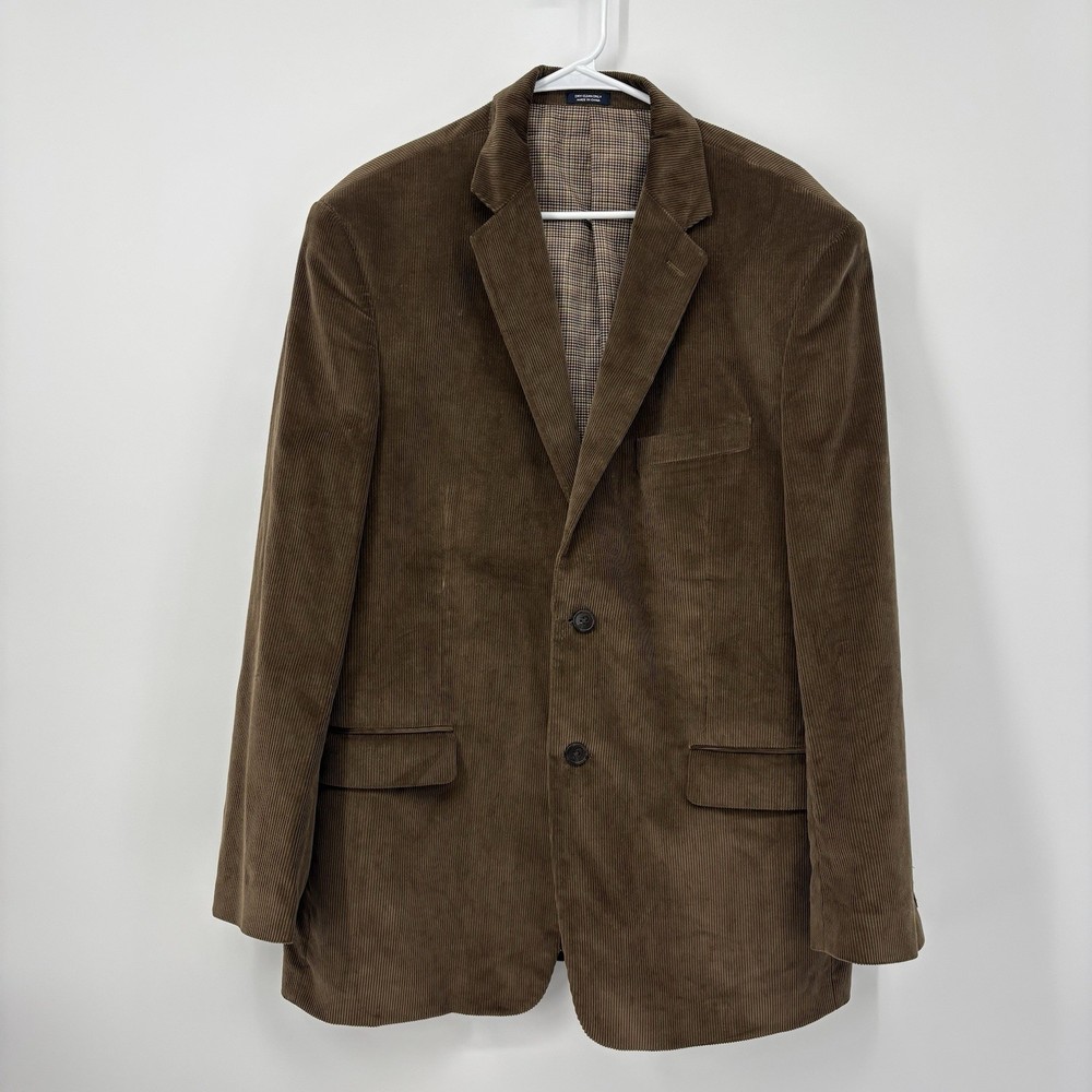 Saddlebred Heritage Corduroy Jacket Blazer Mens 44R Brown Lined Western Academia