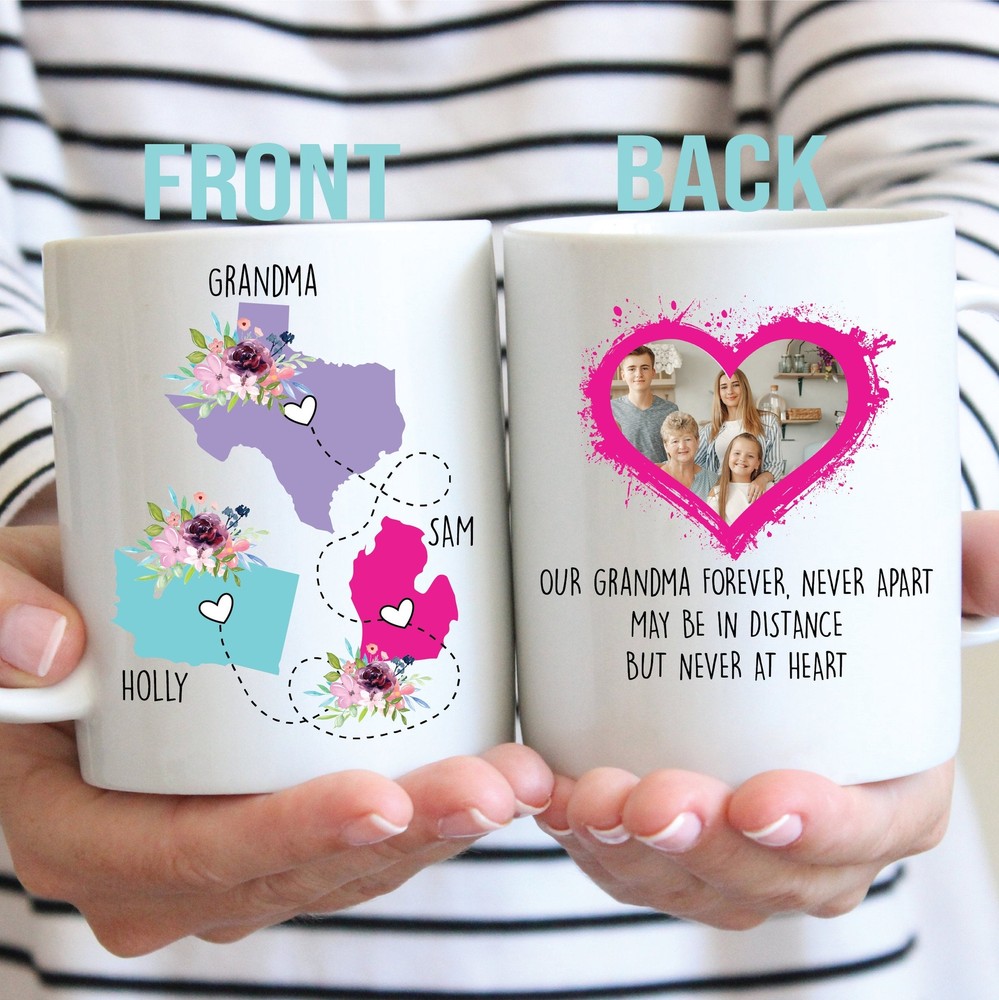 Long Distance Gift For Grandma Grandma Gift State To State Mug Mothers Day