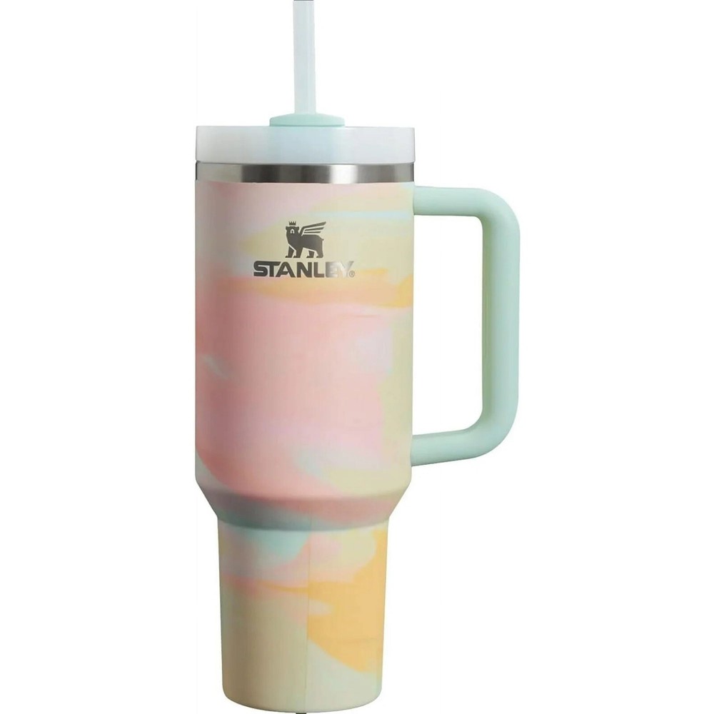 Stanley 40 oz WATERCOLOR TULLE PINK Stainless Steel H2.0 Flowstate Tumbler Cup