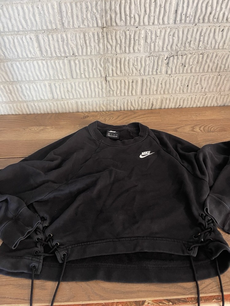 Nike Cropped Side Tie Sweatshirt Black Size XS