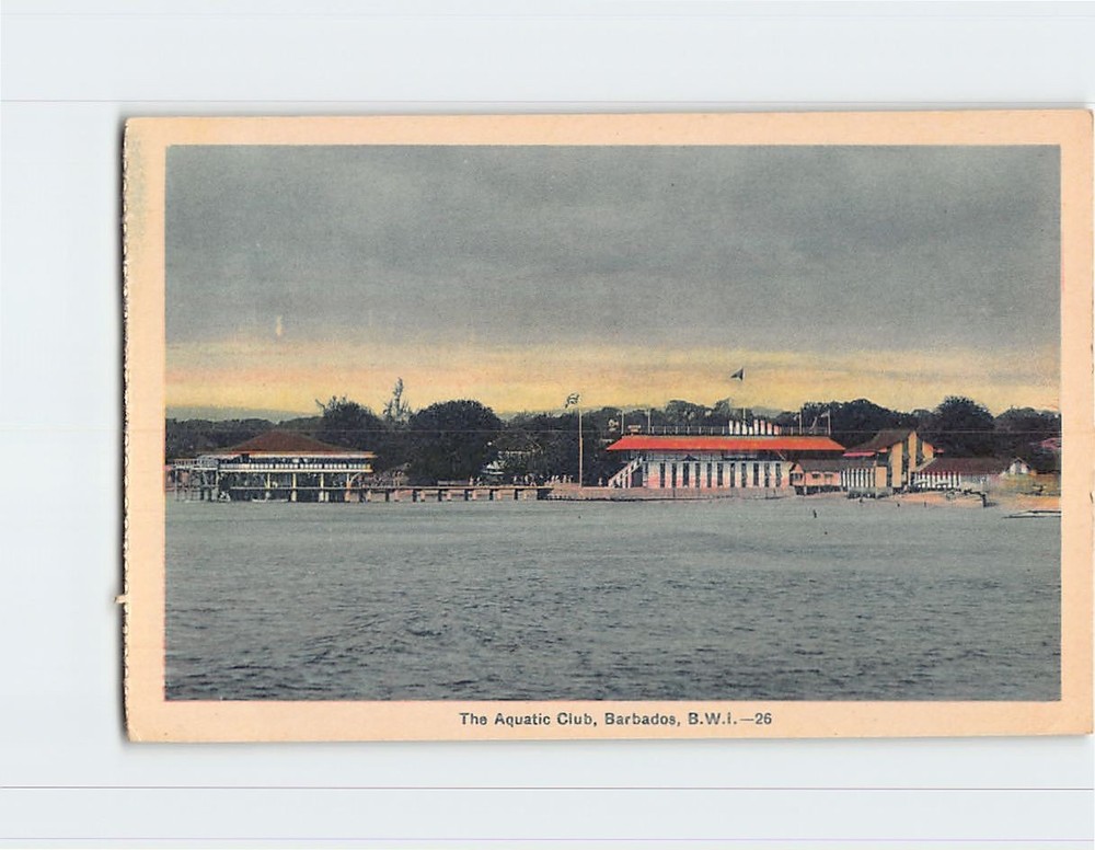 Postcard The Aquatic Club Barbados British West Indies