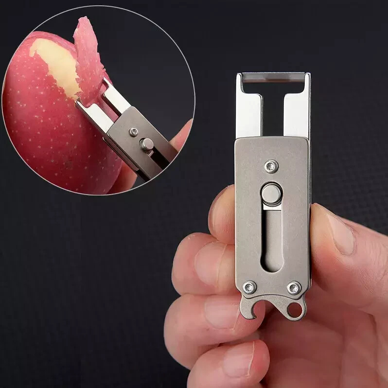 Outdoor Camping Multifunctional Peeling Knife Keychain Pendant