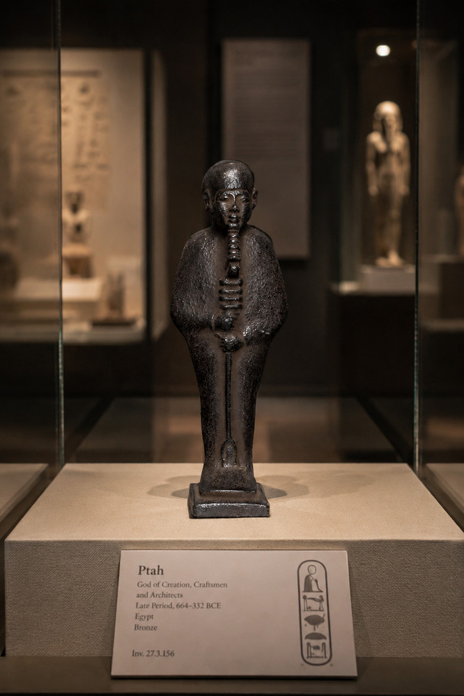 Ancient Egyptian Rare Ptah Statue Antique Black Stone God Artifact Figurine BC