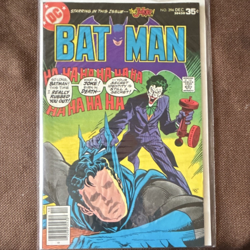 Batman #294 (DC Comics December 1977) Featuring The Joker  VF/NM
