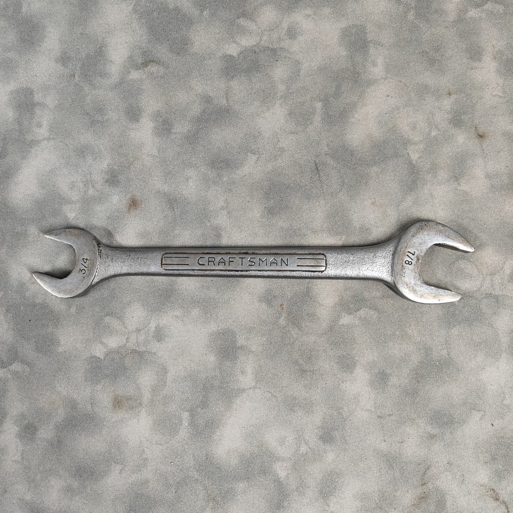 CRAFTSMAN 3/4 x 7/8 Open End Wrench V 44584 USA Vintage Hand Tool